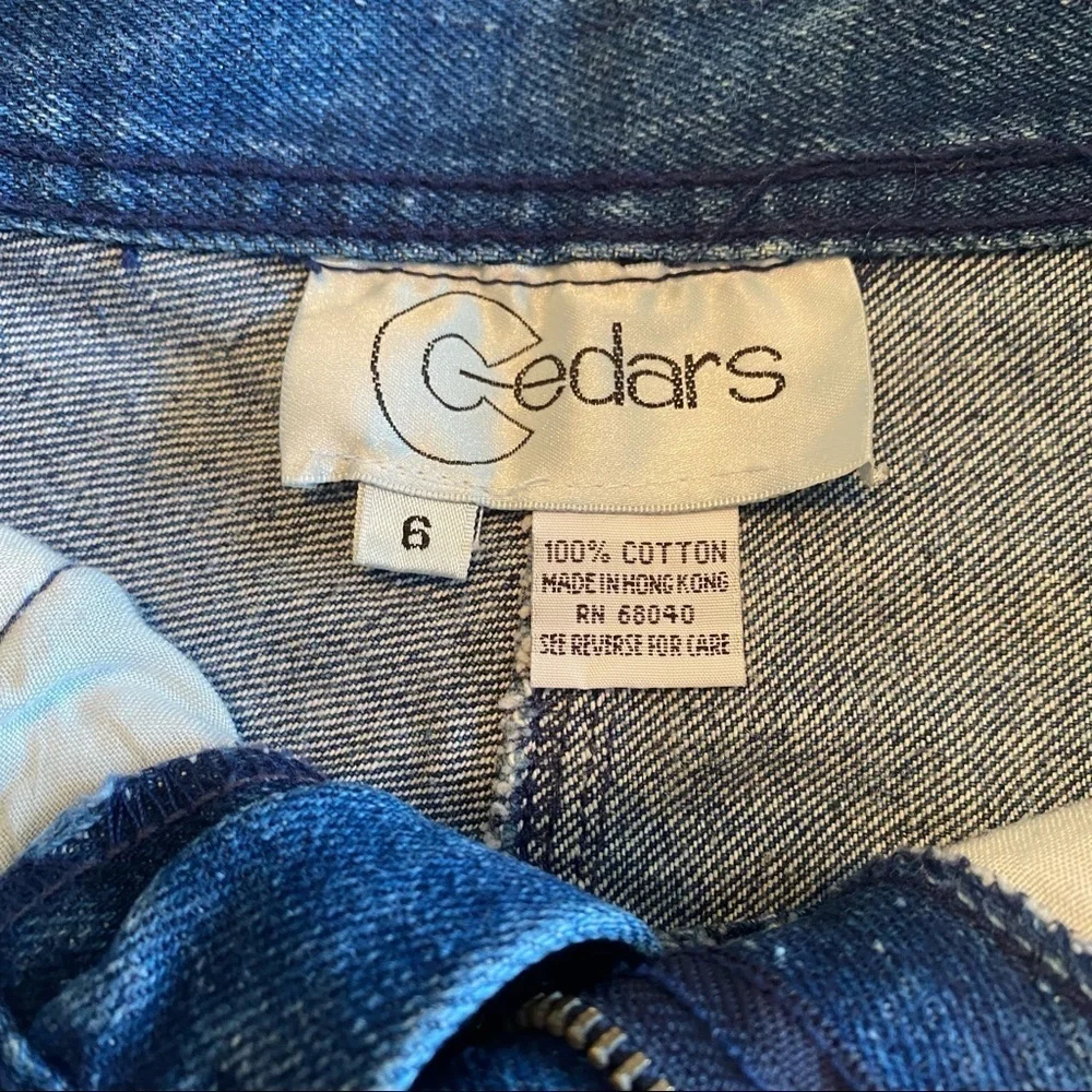 Vintage Cedars Beaded Embellished High Waist Blue Jeans - 6_3